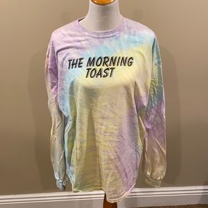 The morning toast tie dye long sleev